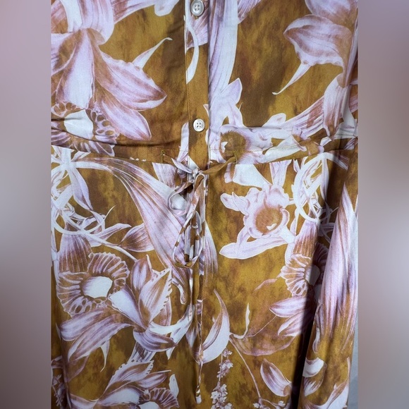 NWT Atelier New York Floral Print Midi Dress in Copper & Pink size 6 - Picture 12 of 13